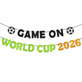 Game On World 2026 Cup Banner – Man Cave Game Room Centerpiece for Host Nations Tournament Viewing