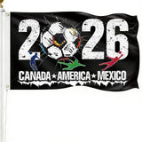 LCHIVI USA Canada Mexico 2026 World Cup Flag 5x3FT - Collectible Soccer Gift Idea for Mom, Him, Her, and Devoted Match-Day Hosts