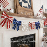 Independence Day Garland – Elegant Fireplace & Living Room Patriotic Decoration