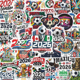 World Cup Football Soccer Stickers 50-Pack – Child-Friendly Peel-and-Stick Decals for School, Playroom & Sports Gear