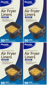 Reynolds Kitchens Cookie Baking Sheets for Safe Air Fryer Cooking, Non-Stick Liners to Prevent Sticky Basket Messes