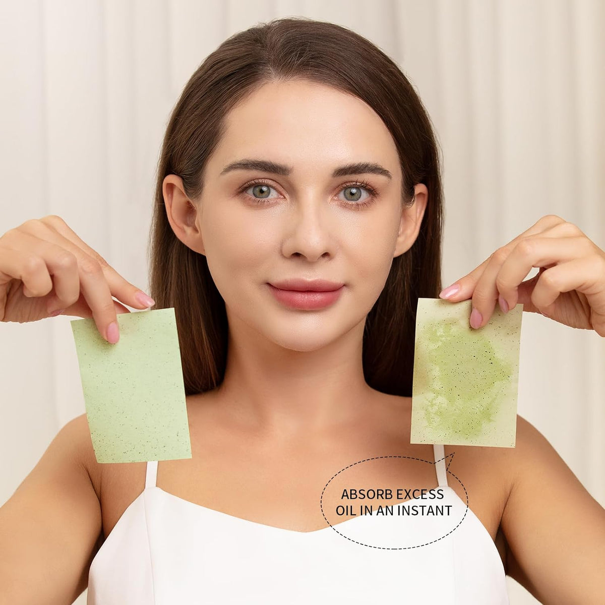 Teenitor Green Tea Blotting Paper – Mindful Skincare Ritual Addition, Gentle Linen Sheets for Midday Refresh