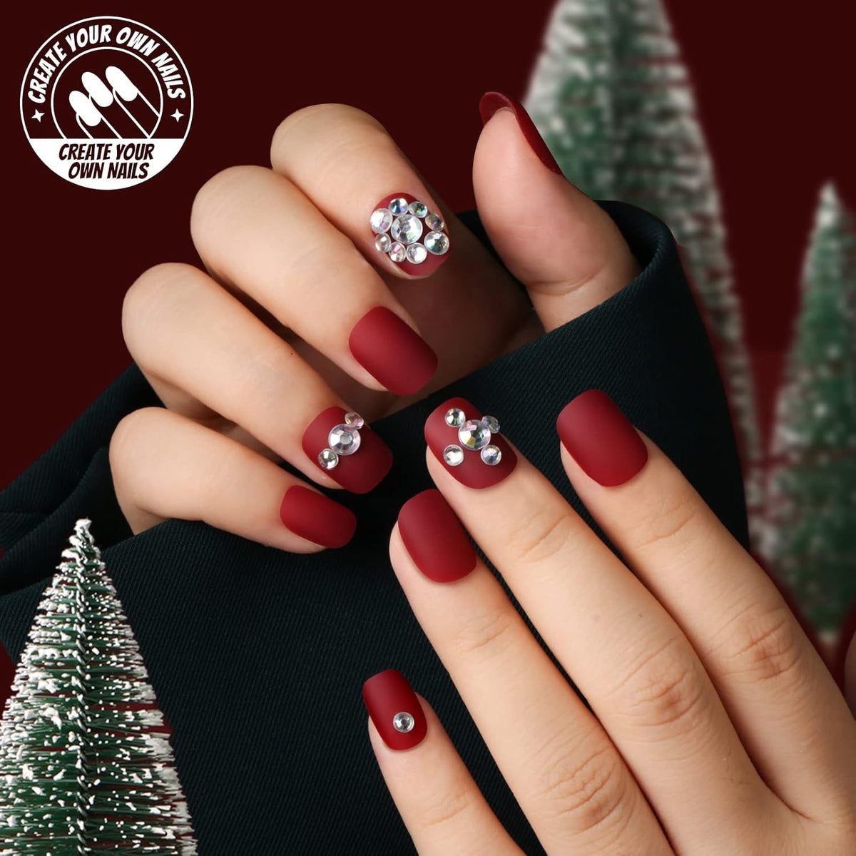 Teenitor Short Press On Nails – Luxury 24-Pack Set With Matte and Glossy Finishes, 2+ Week Wear