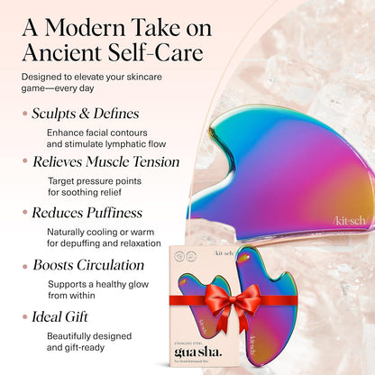 temperature-adaptive metal that cools or warms naturally for soothing massage
