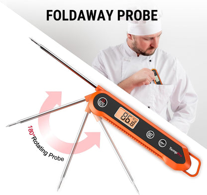 TempPro TempSwift Instant Read Meat Thermometer, Thoughtful Housewarming Gift for New Home Cooks and Grilling Fans
