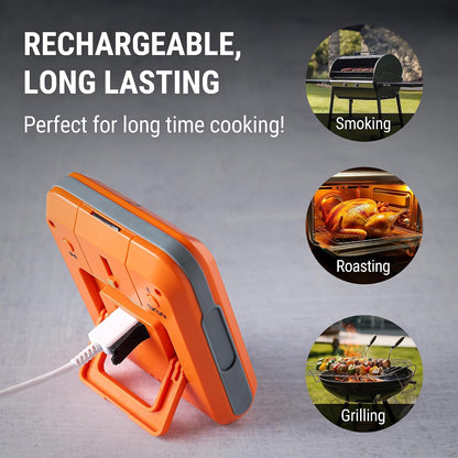 TempPro TempSync Rechargeable Bluetooth Probe Thermometer – Streamline Weeknight Dinners and Weekend Cookouts with Real-Time Alerts