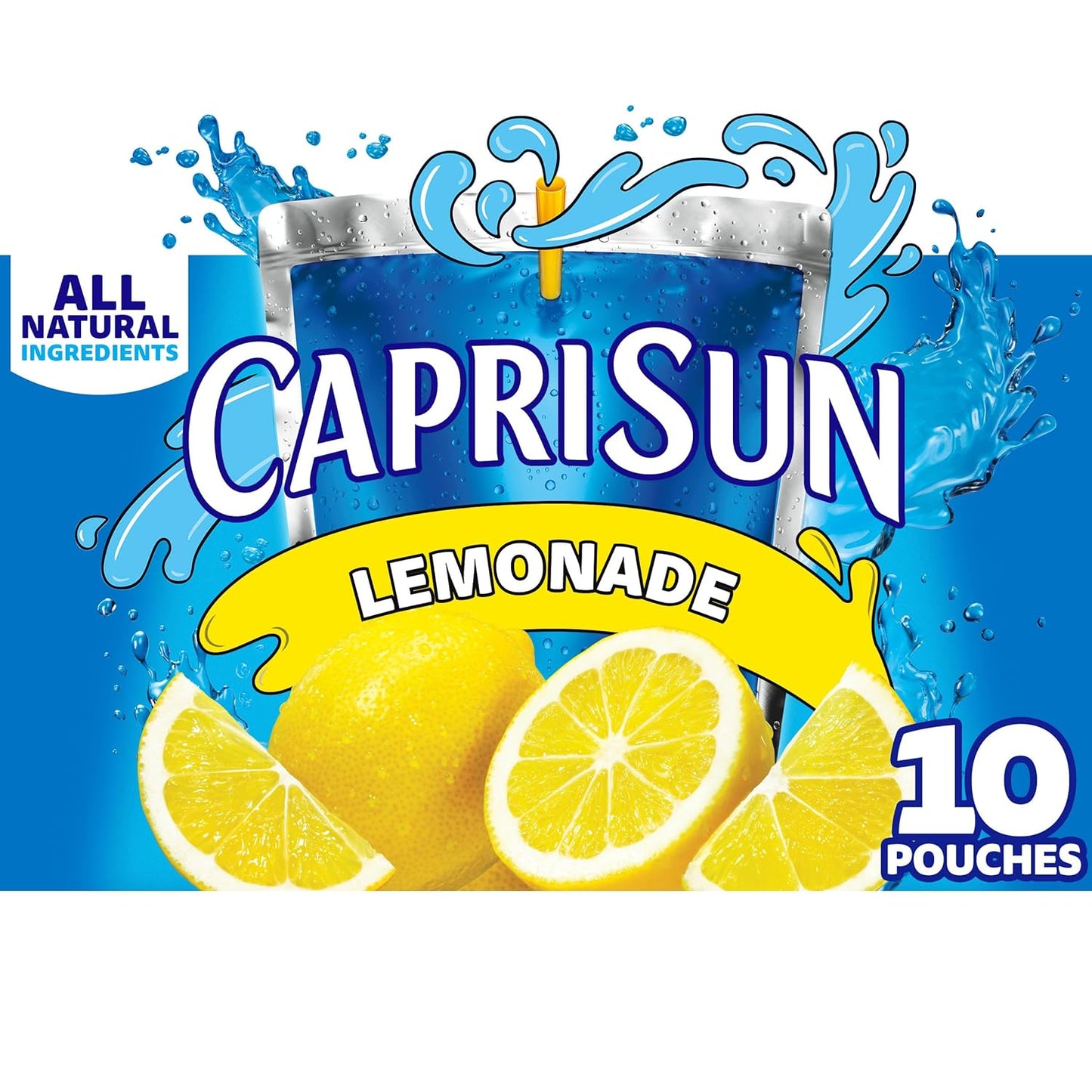 ten 6 fl oz ready-to-drink pouches with attached straws (plus 60 fl oz bulk pack variant for higher-volume needs)