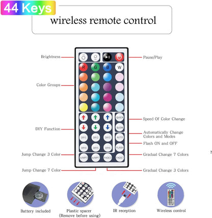 Tenmiro LED Strip Lights – Home Office Accent Lighting, Focus Enhancing RGB Strip for Desk Setup