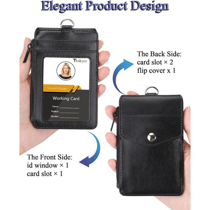 Teskyer ID Badge Holder for Frequent Flyers, Hands-Free Airport and Resort Check-In Accessory