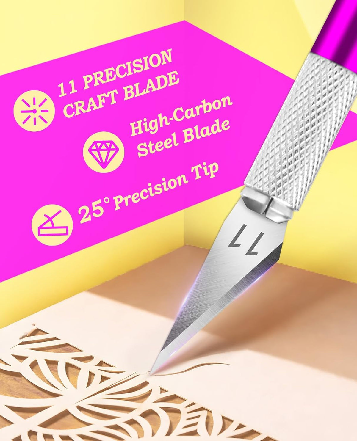 textured lightweight handle for steady, fatigue-resistant grip