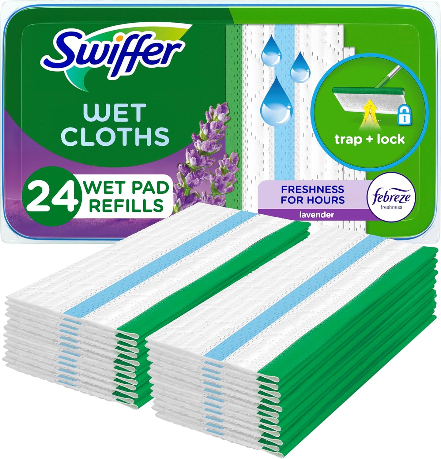 textured trap + lock wet mopping cloths that trap dirt deep in the pad