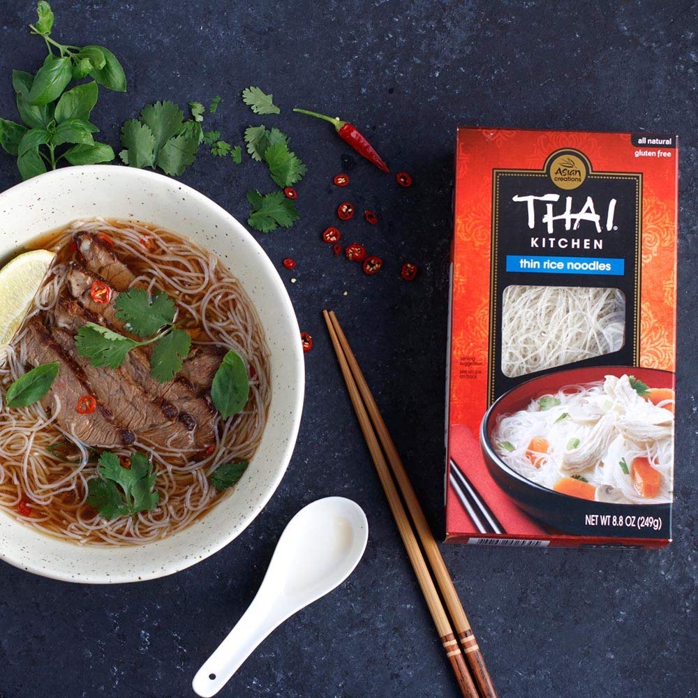 Thai Kitchen Gluten Free Thin Rice Noodles 8.8 oz – Trusted Allergy Safe Noodle for Sensitive Households