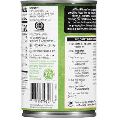 Thai Kitchen Organic Unsweetened Coconut Milk – Bulk Pantry Pack for Efficient Meal Prep Stations