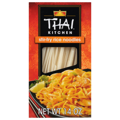 Thai Kitchen Stir Fry Rice Noodles, Gluten Free, Non GMO, Two Ingredients, Quick Cook, For Pad Thai and Other Stir-Fry Dishes, 14 oz