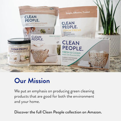 The Clean People Laundry Detergent Pods - Sensitive Skin Detergent for Cloth Diapers and Kids Clothes, Baby Unscented 192 Pack