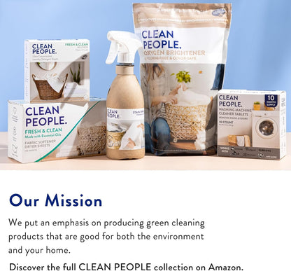 The Clean People Liquid Laundry Soap - Fragrance Free for Kids Clothes and Bedding, 200 Load Family Size