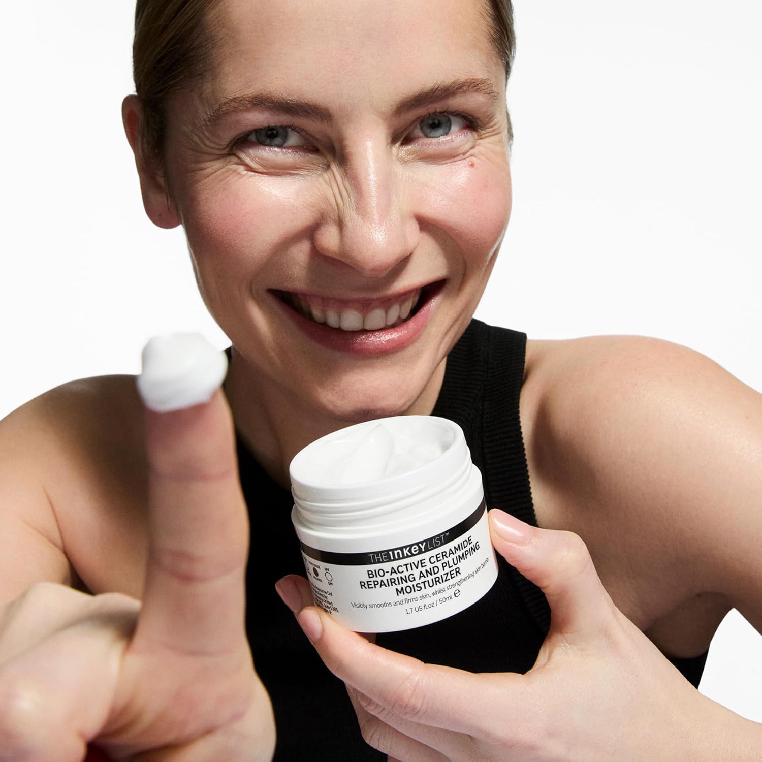 The INKEY List Bio-Active Ceramide Plumping Moisturizer for Evening Wind-Down Self-Care, Fragrance-Free Anti-Aging Cream