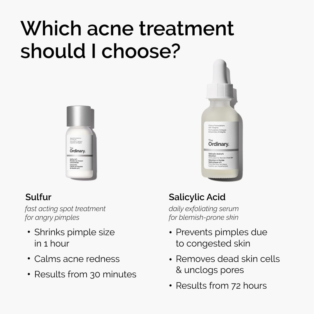 The Ordinary Sulfur 10% Powder-to-Cream Spot Treatment — Fast-Acting Spot Treatment for Pre-Meeting Confidence at the Office