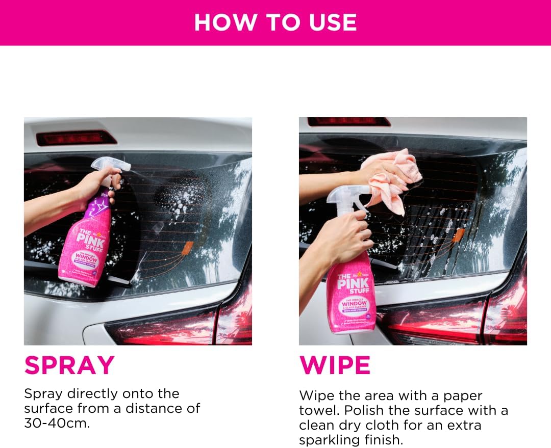 The Pink Stuff Window and Glass Cleaner with Rose Vinegar 750ml – Thoughtful Housewarming Gift for New Homeowners