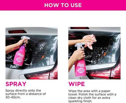 The Pink Stuff Window and Glass Cleaner with Rose Vinegar 750ml – Thoughtful Housewarming Gift for New Homeowners