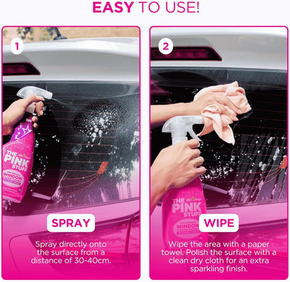 The Pink Stuff Window and Glass Cleaner with Rose Vinegar 750ml – Thoughtful Housewarming Gift for New Homeowners
