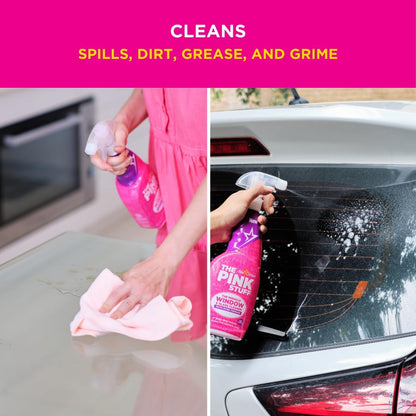 The Pink Stuff Window and Glass Cleaner with Rose Vinegar 750ml – Thoughtful Housewarming Gift for New Homeowners