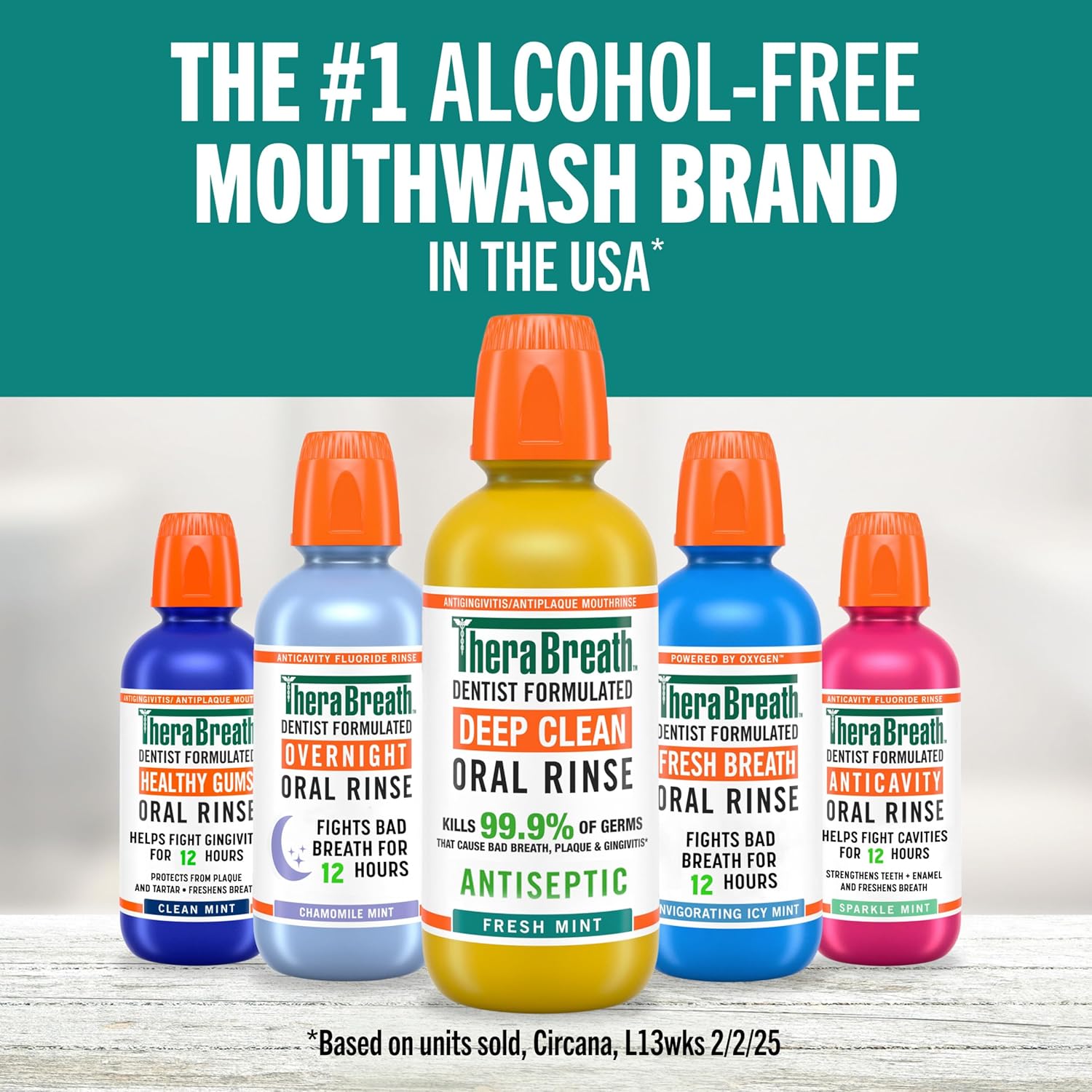 TheraBreath Deep Clean Rinse – Aromatherapy-Inspired Fresh Mint Mouthwash for a Calming Daily Self-Care Routine