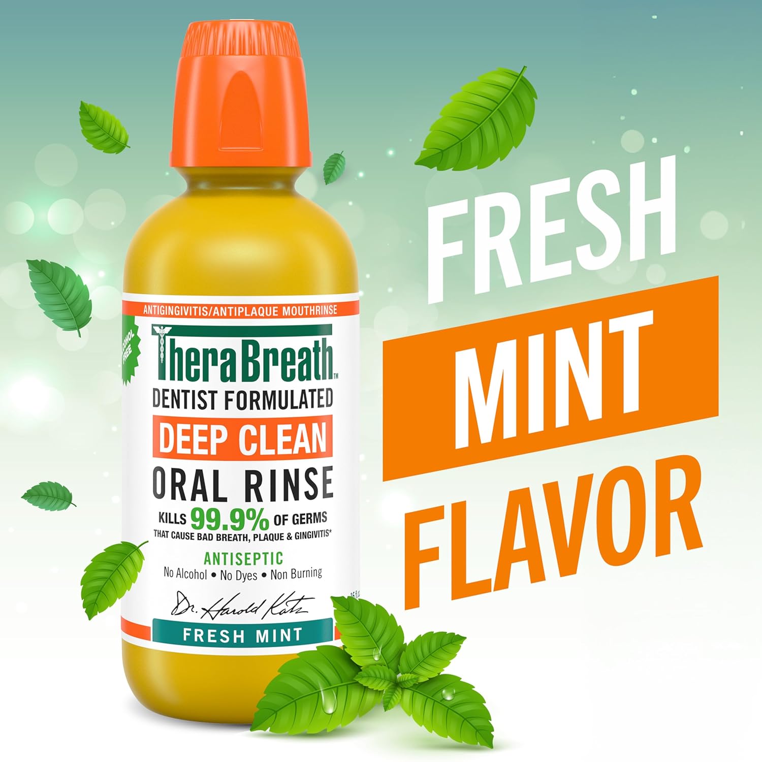 TheraBreath Deep Clean Rinse – Aromatherapy-Inspired Fresh Mint Mouthwash for a Calming Daily Self-Care Routine