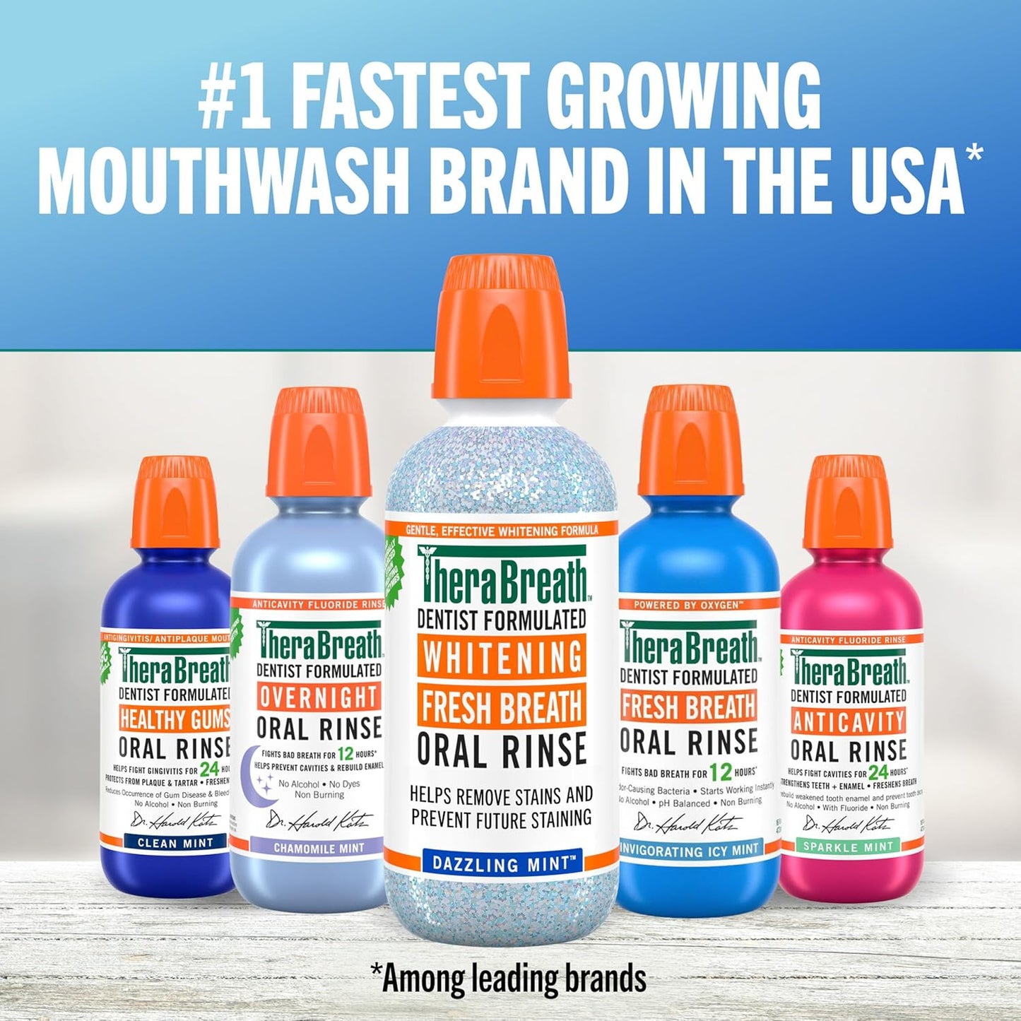 TheraBreath Dentist-Formulated Whitening Rinse – Premium Stocking Stuffer and Housewarming Gift, 1 Liter