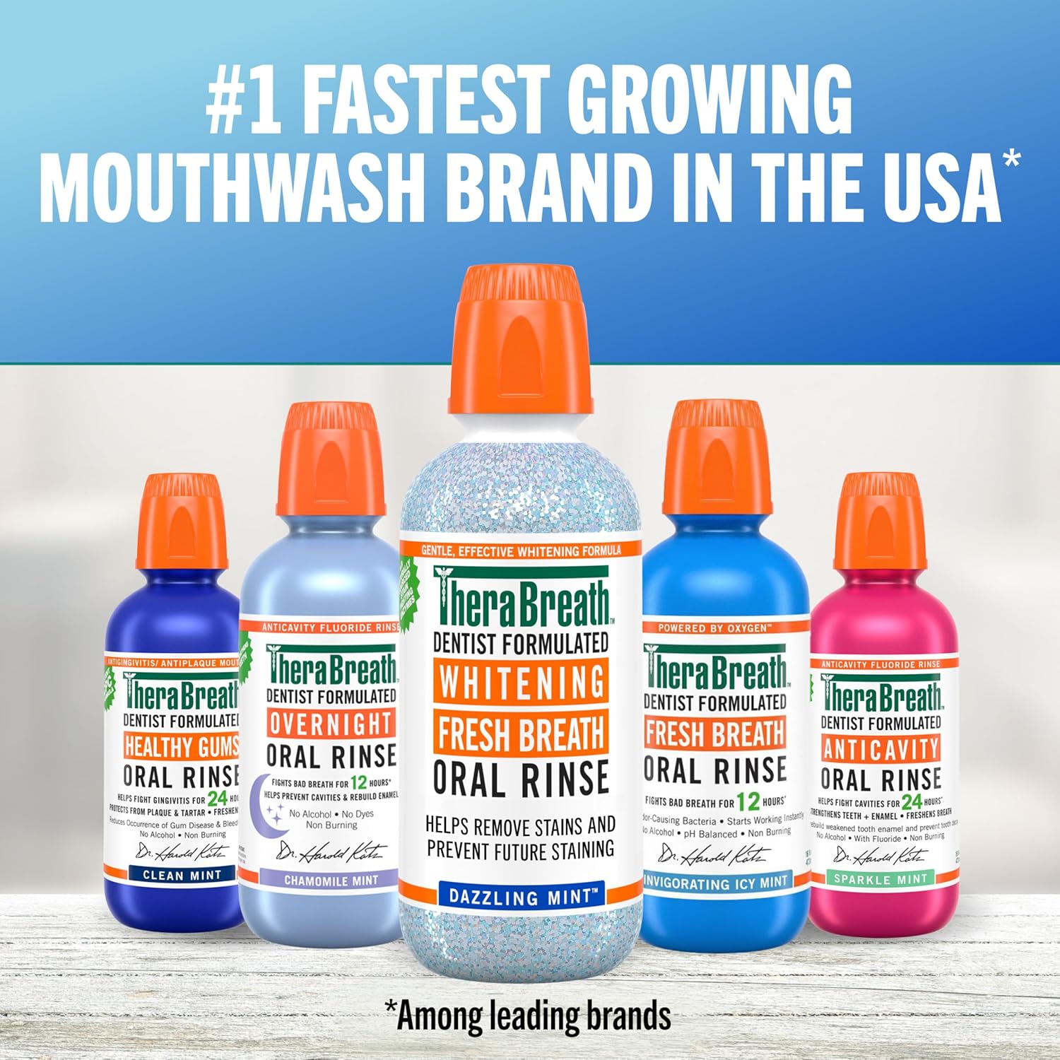 TheraBreath Dentist-Formulated Whitening Rinse – Premium Stocking Stuffer and Housewarming Gift, 1 Liter