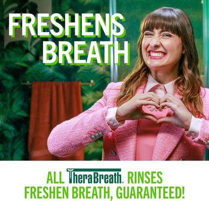 TheraBreath Fresh Breath Mouthwash – Practical Housewarming or Holiday Gift for the Wellness-Minded, Mild Mint 2-Pack