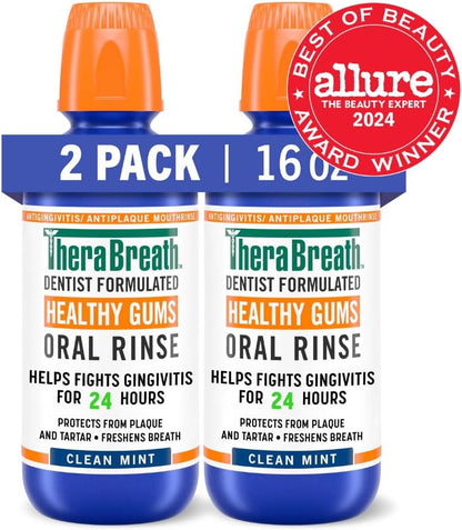 TheraBreath Healthy Gums Oral Rinse – Gentle Routine Builder for Teens and Parents Sharing a Bathroom