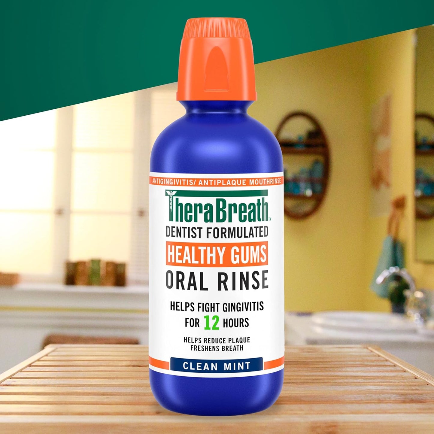 TheraBreath Healthy Gums Oral Rinse – Practical Housewarming Gift for Health-Conscious Homeowners, Clean Mint