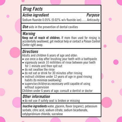 TheraBreath Kids Vegan Gluten Free Fluoride Oral Rinse Bubblegum Blast – Wholesome Daily Mouth Care for the Family Wellness Routine, 16 fl oz, 2-Pack