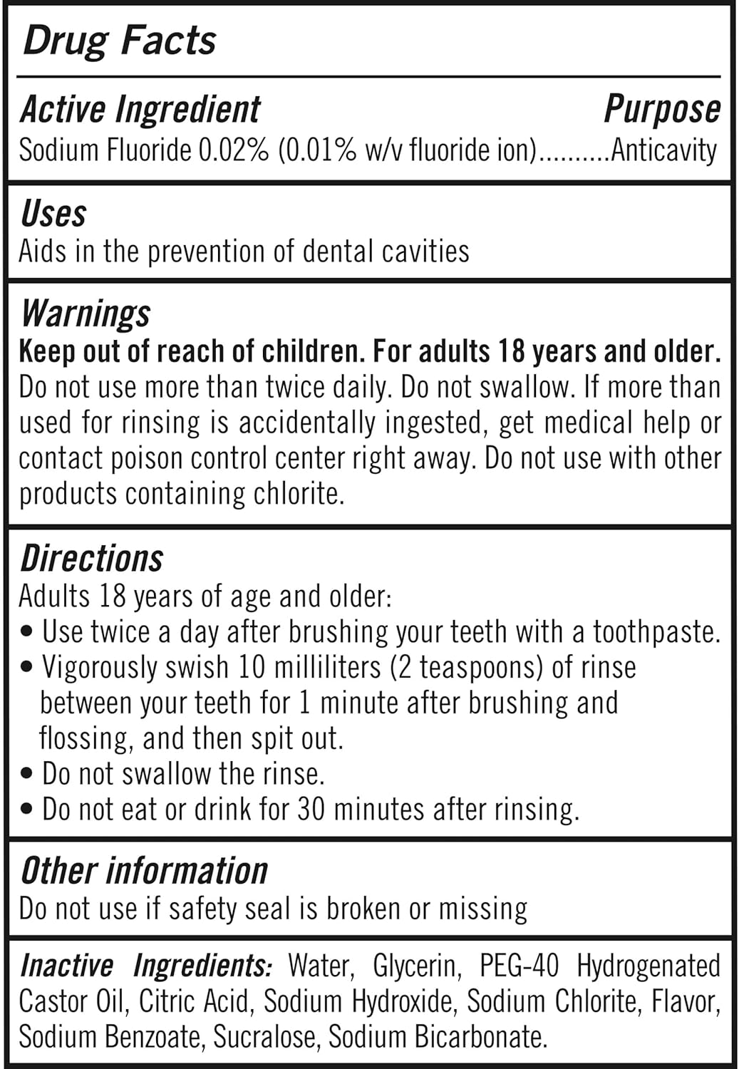 TheraBreath Oral Rinse 6-in-1, Counter-Space-Saving Anticavity Fluoride Mouthwash, 2 Pack