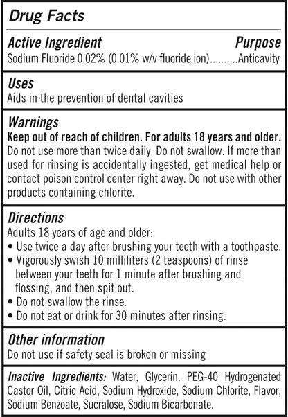 TheraBreath Oral Rinse 6-in-1, Counter-Space-Saving Anticavity Fluoride Mouthwash, 2 Pack