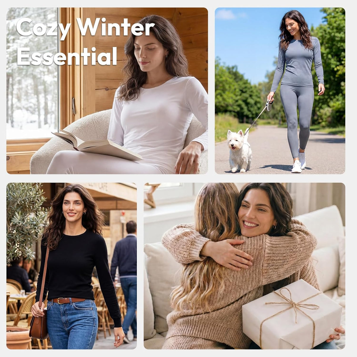 Thermal Underwear for Women Long Johns Set – Cozy Winter Gift for Mom, Grandma, or Wife on Christmas and Birthdays