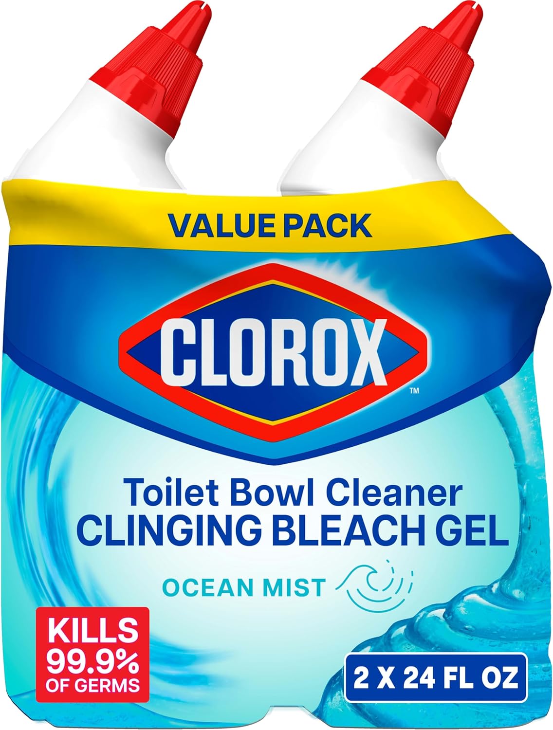 thick clinging gel formula that adheres to bowl surfaces