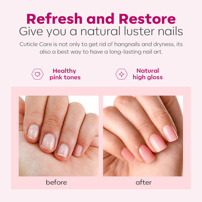 three available variants: clear, rose nail oil, and white to suit different scent and aesthetic preferences