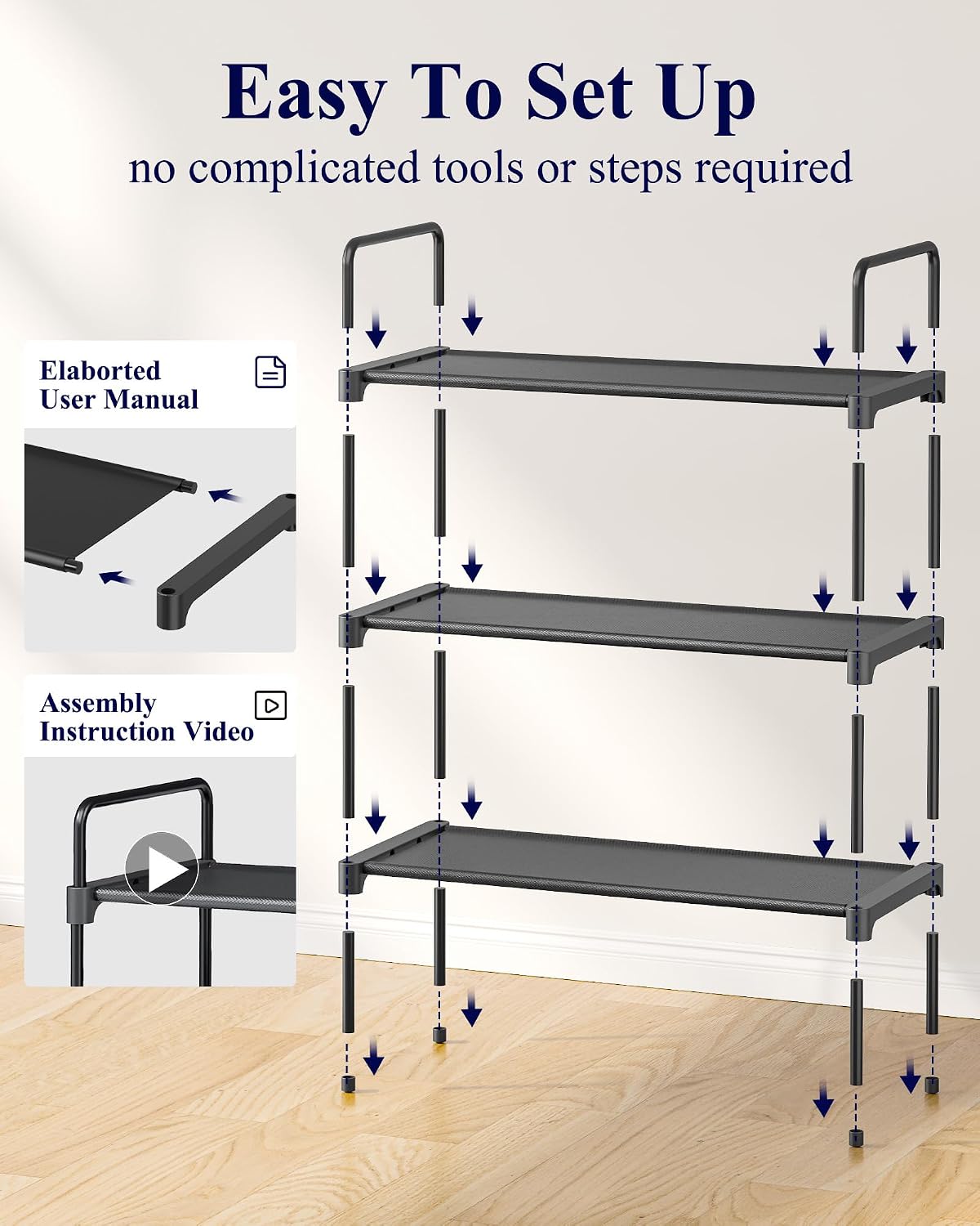 three available widths (27.6", 36.2", 42.1") and five tier options (2 to 6 tiers) across 12 variants