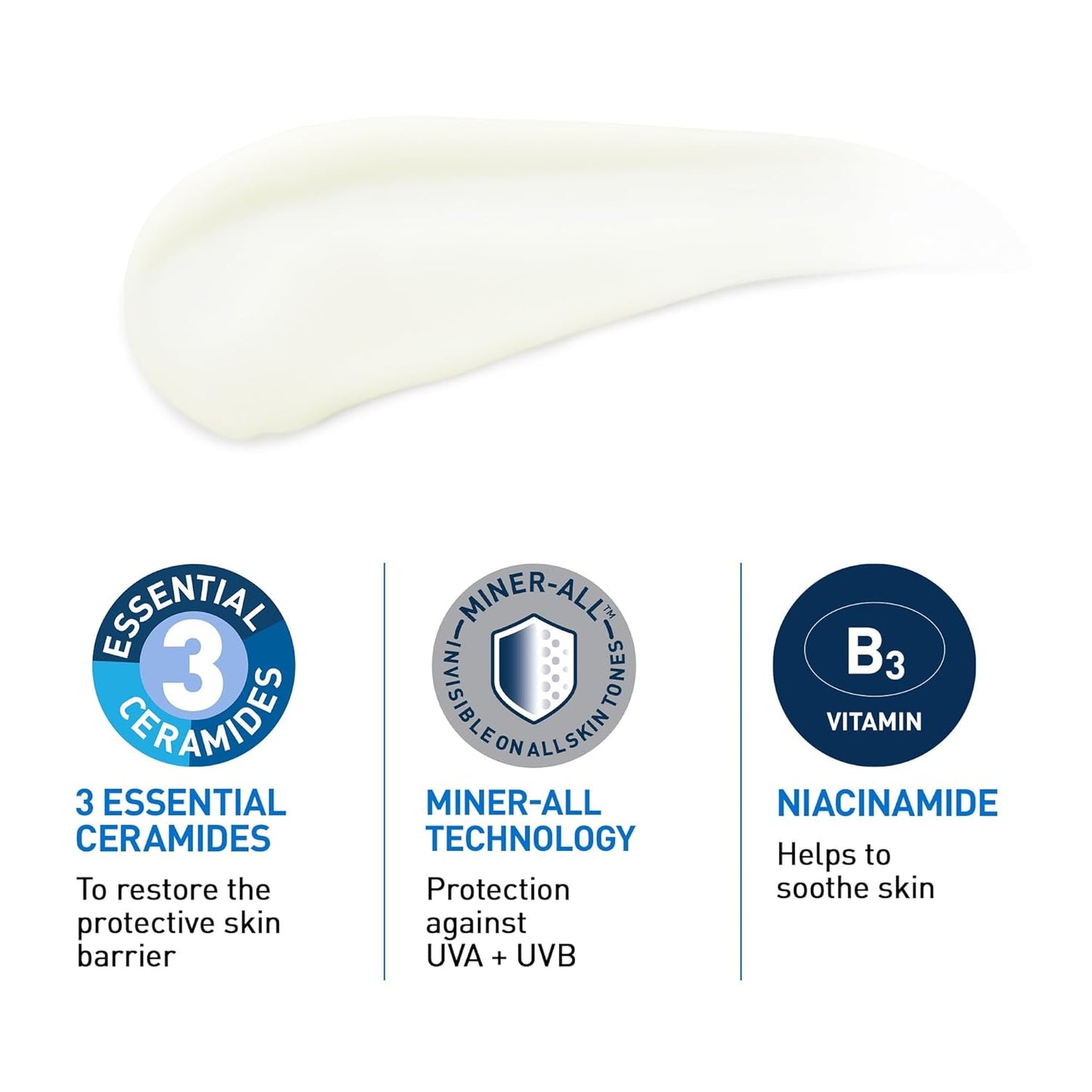 three essential ceramides (1, 3, 6-ii) to restore the skin's natural barrier