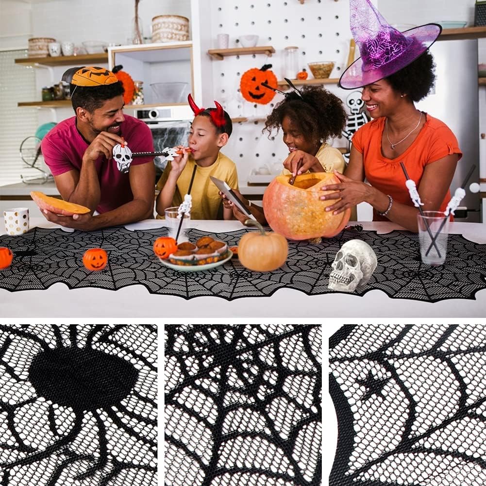three functional variants: 18"x72" table runner, 18"x96" mantel runner, and 60"x71" full tablecloth