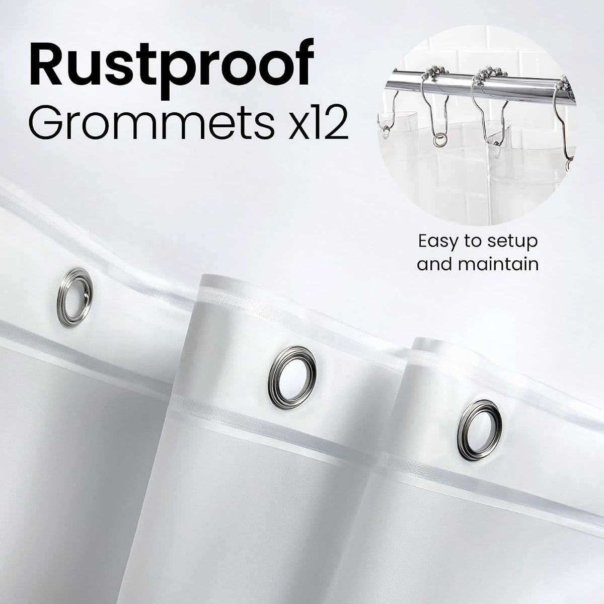 three heavy-duty magnets along the bottom hem to hold the liner in place