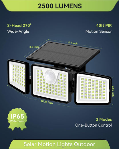 three lighting modes controlled by a single waterproof push button (no remote required)