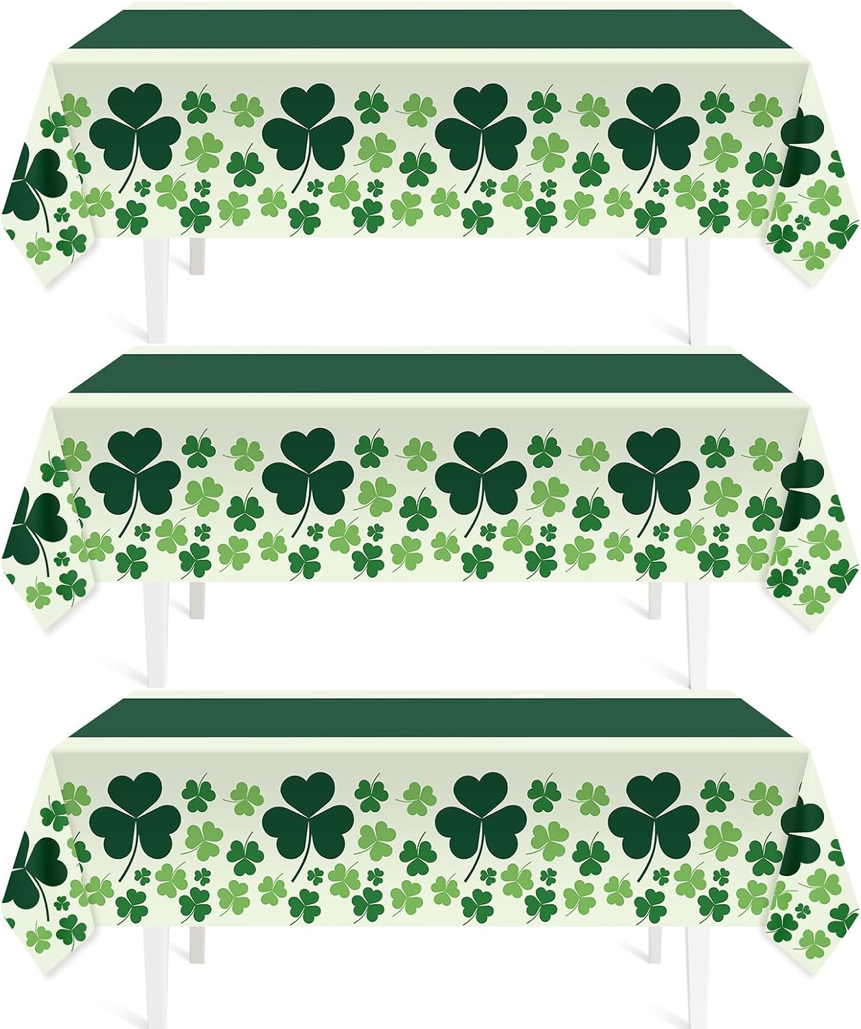 three-pack of 54 x 108 inch rectangular disposable tablecloths