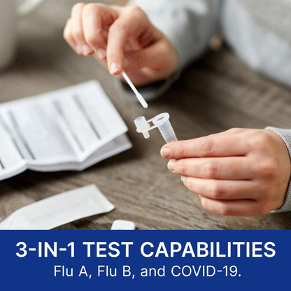 three pack-size variants: 2 tests, 5 tests, and 10 tests per box