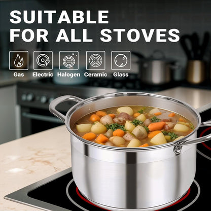 three size variants: 5.3 quart, 8 quart, and 12 quart
