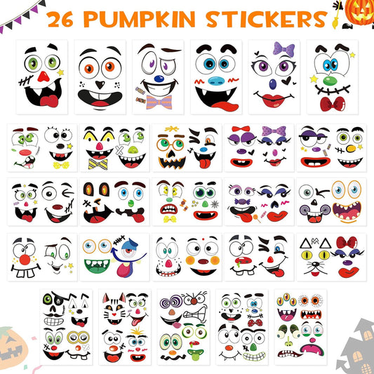 three sticker sizes (large, medium, small) to match varied pumpkin dimensions