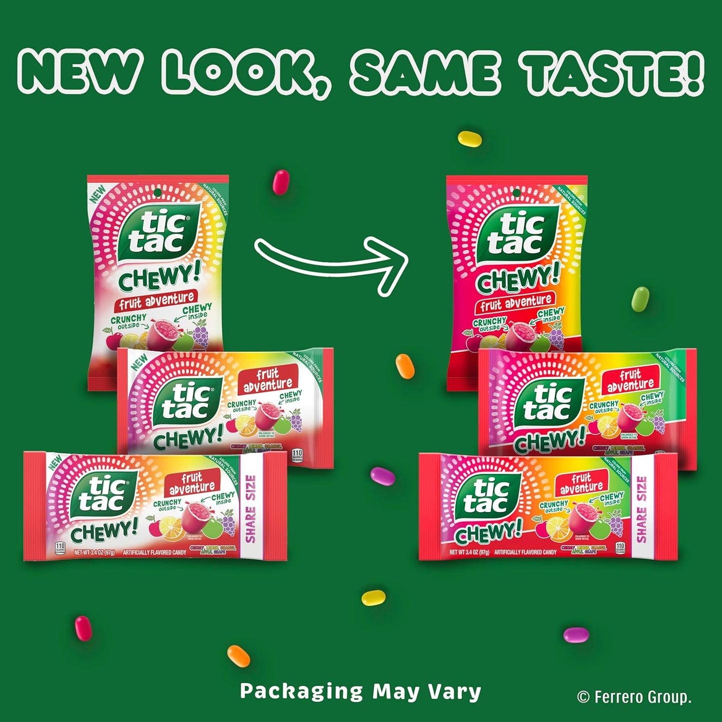 Tic Tac Chewy Fruit Adventure Candy – Kids' Birthday Party Goody Bag Snack, Gluten-Free & Non-GMO, 3.4 oz Box