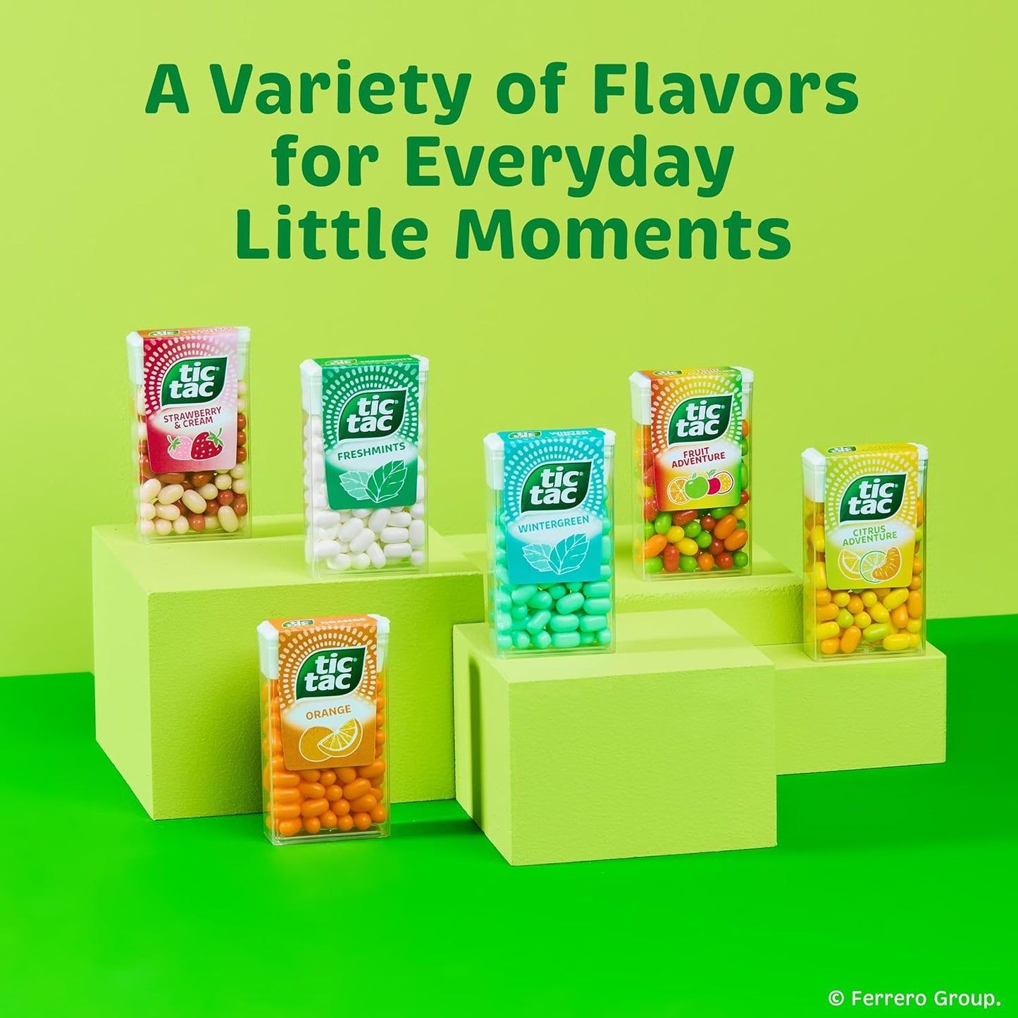 Tic Tac Fruit Adventure Mints – Affordable Valentine's Day Stocking Stuffer for Her, 4-Pack Pocket Bottles